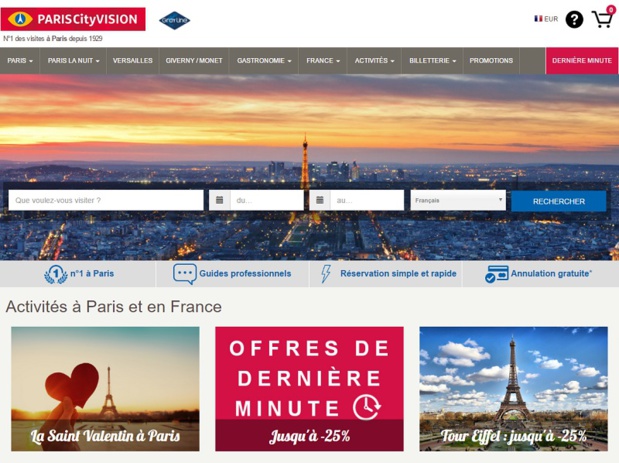 PARISCityVISION regroupera désormais près de 400 références d’excursions et activités à Paris et en Province - DR : PARISCityVISION