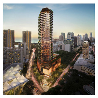 Le Mandarin Oriental Honolulu sera situé dans une tour de 23 étages - Photo : Mandarin Oriental