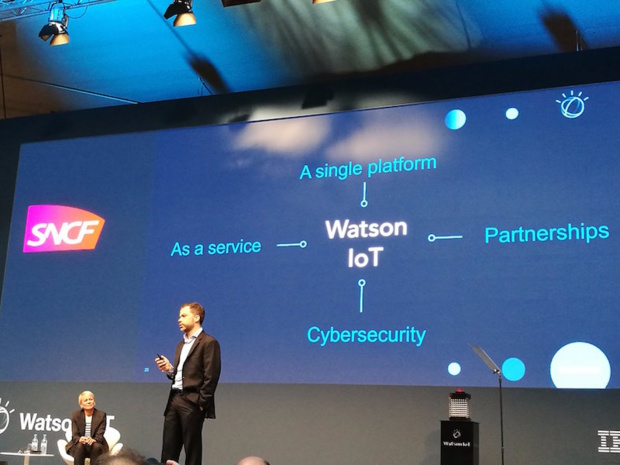 Raphael Viard CTO de SNCF Digital lors de l'inauguration du centre européen Watson IoT (c) DR