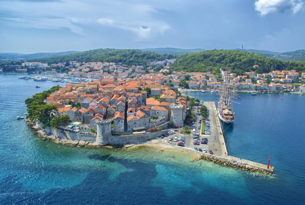 L’île de Korcula dans le sud du pays. Photo : ONT Croatie – Ivo Biocina. L’île de Korcula dans le sud du pays. Photo : ONT Croatie – Ivo Biocina.