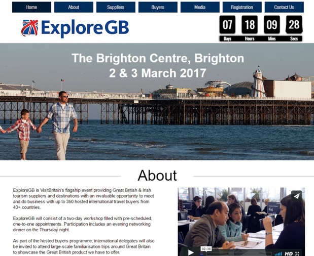 ExploreGB se tiendra à Brighton, dans le sud de l’Angleterre, les 2 et 3 mars 2017 - DR : ExploreGB