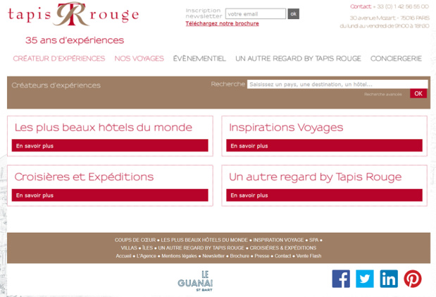 Travel & Co et Secrets de Voyages ont présenté une offre de reprise pour Tapis Rouge, ainsi que plus surprenant Catena Buciuni ex compagne de Didier Munin - Capture écran