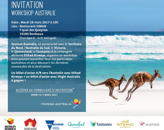 Tourism Australia en workshop à Bordeaux et Toulouse Tourism Australia en workshop à Bordeaux et Toulouse