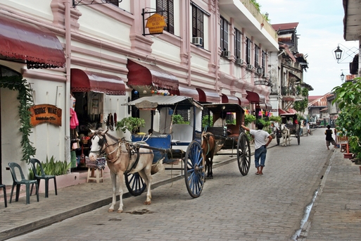 Vigan, ses calèches et ses maisons coloniales figure au patrimoine de l'Unesco