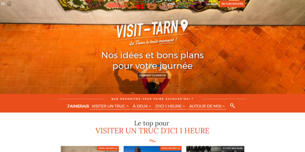 Le nouveau site Internet de Tarn Tourisme propose plus de visuels et de vidéos - Capture d'écran Le nouveau site Internet de Tarn Tourisme propose plus de visuels et de vidéos - Capture d'écran