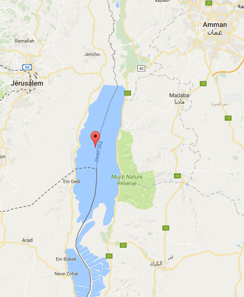 La Jordanie accueille le Sommet arabe de la Mer Morte du 21 au 29 mars 2017 - DR : Google Maps