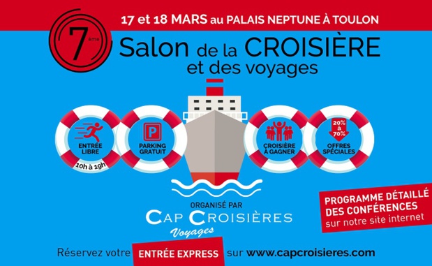 Le 7ème salon de la croisière et des voyages se tiendra à Toulon ce week-end Le 7ème salon de la croisière et des voyages se tiendra à Toulon ce week-end