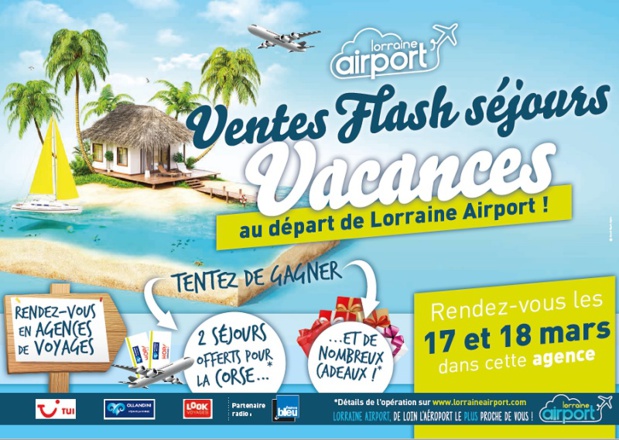 L'opération ventes flash séjours vacances sera organisée les 17 et 18 mars 2017 - DR L'opération ventes flash séjours vacances sera organisée les 17 et 18 mars 2017 - DR