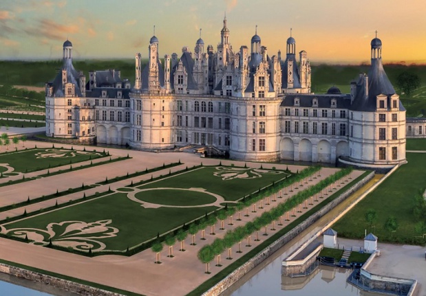 Chambord retrouve ses jardins à la française du XVIII e siècle - DR Château de Chambord Chambord retrouve ses jardins à la française du XVIII e siècle - DR Château de Chambord