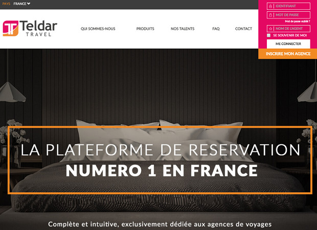 Teldar Travel est une plateforme de réservation hôtelière pour les professionnels du tourisme - Capture d'écran