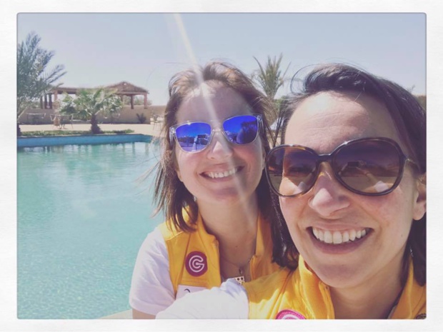 Armelle et Caroline au Maroc une journée avant le Prologue - Photo AM.