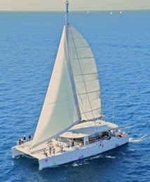 Levantin crée petits et grands événements sur mer. DR: Levantin Catamaran Levantin crée petits et grands événements sur mer. DR: Levantin Catamaran