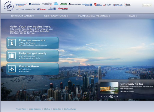 SkyTeam met en ligne un nouveau site web