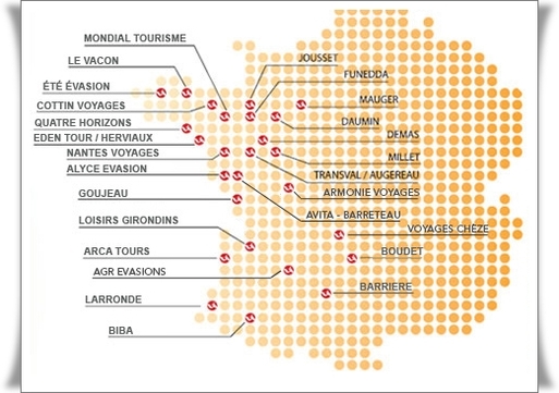 6 nouvelles agences sont venues s'ajouter à la carte déjà bien fournie de Voyages Internationaux dans la région du Grand Ouest avec 26 points de vente