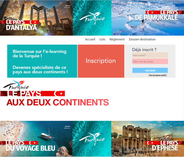 L'e-learning de l'office de tourisme de Tuquie pour les agents de voyages - DR L'e-learning de l'office de tourisme de Tuquie pour les agents de voyages - DR