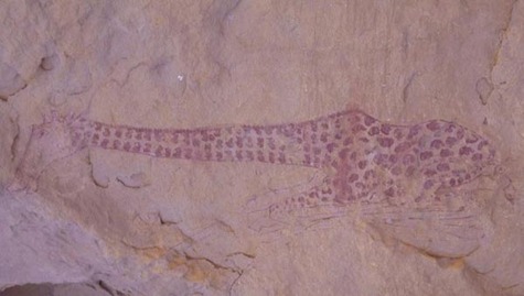 Peinture d'une girafe datant de plus de 6 000 ans Peinture d'une girafe datant de plus de 6 000 ans
