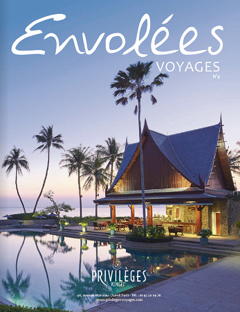 La couverture du magazine "Envolées Voyages" de Privilèges Voyages - DR : Brochuresenligne.com