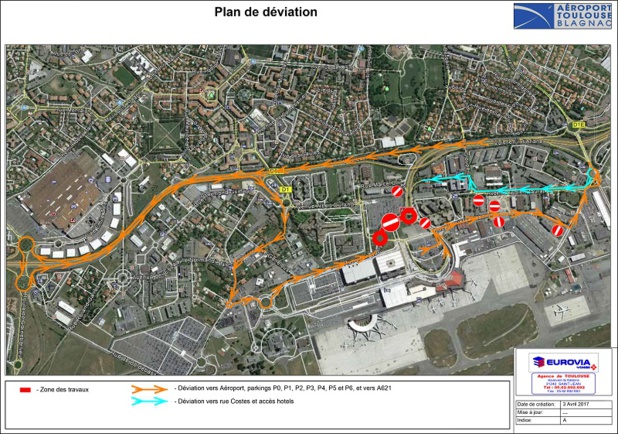 Aéroport Toulouse-Blagnac : accès routier modifiés en avril