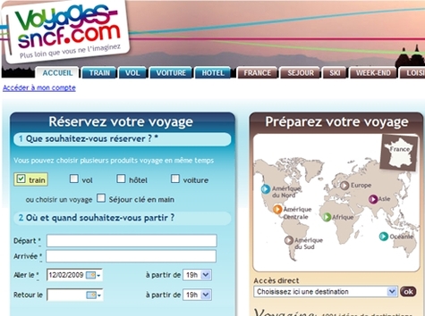 La SNCF passe à la dématérialisation des billets Loisirs et Pro en 2009
