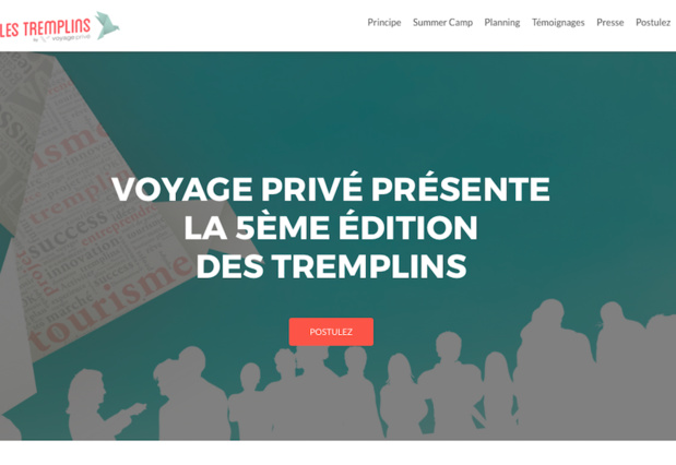 Les entrepreneurs dont les projets retiendront l’attention du jury Voyage Privé, auront l’opportunité d’intégrer un Summer Camp de 8 jours de coaching intensif à Aix-en-Provence du 11 au 19 juin 2017 (c) Capture Les tremplins Voyage Privé Les entrepreneurs dont les projets retiendront l’attention du jury Voyage Privé, auront l’opportunité d’intégrer un Summer Camp de 8 jours de coaching intensif à Aix-en-Provence du 11 au 19 juin 2017 (c) Capture Les tremplins Voyage Privé