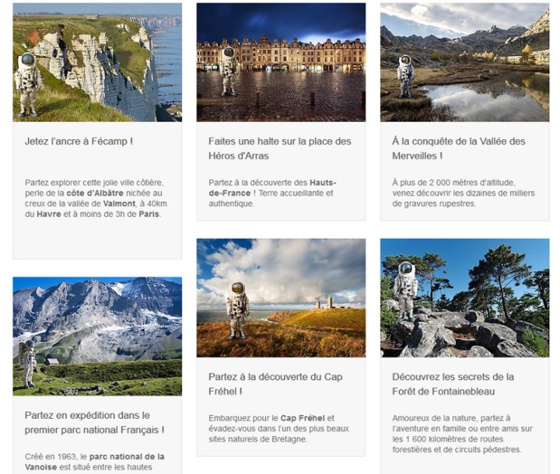 L'agence de pub n’a rien trouvé de mieux que de pondre une campagne de promotion du tourisme français en France intitulée « Françonaute » - DR Capture écran L'agence de pub n’a rien trouvé de mieux que de pondre une campagne de promotion du tourisme français en France intitulée « Françonaute » - DR Capture écran