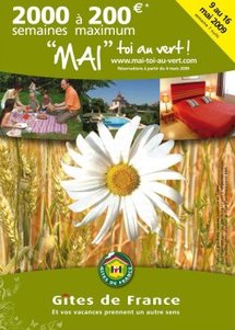 Gîtes de France : 3ème édition de l'opération "Mai toi au Vert" Gîtes de France : 3ème édition de l'opération "Mai toi au Vert"