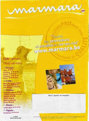 La brochure de la discorde entre TravelGroup et Marmar/Bosphorus La brochure de la discorde entre TravelGroup et Marmar/Bosphorus