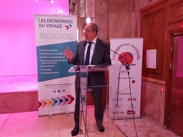 Jean-Pierre Mas président des Entreprises du voyage lors de l'AG ce mercredi 26 avril 2017 - photo CE Jean-Pierre Mas président des Entreprises du voyage lors de l'AG ce mercredi 26 avril 2017 - photo CE