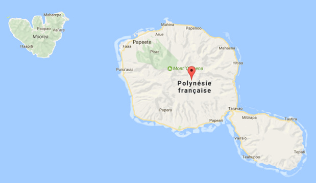 La fréquentation touristique internationale de Tahiti et ses îles a progressé en 2016 - DR : Google Maps