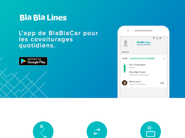 L'algorithme se charge automatiquement de trouver le conducteur qui fait le trajet demandé à l’heure correspondante et qui a accepté la réservation. (c) capture d'écran BlaBlaLines L'algorithme se charge automatiquement de trouver le conducteur qui fait le trajet demandé à l’heure correspondante et qui a accepté la réservation. (c) capture d'écran BlaBlaLines