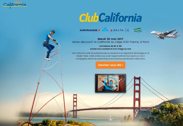 Visit California, Air France / Delta Airlines : formation le 30 mai à Paris