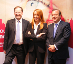 M. Vittoria Brambilla, secrétaire d'Etat italienne chargée du Tourisme entourée par H. Novelli et J. Mesquida Ferrando, secrétaire d'Etat espagnol chargé du Tourisme M. Vittoria Brambilla, secrétaire d'Etat italienne chargée du Tourisme entourée par H. Novelli et J. Mesquida Ferrando, secrétaire d'Etat espagnol chargé du Tourisme