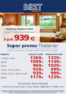 BEST tours mise sur la Thaïlande en basse saison BEST tours mise sur la Thaïlande en basse saison