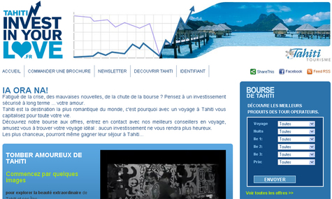 Tahiti Tourisme lance la campagne ''Invest in Your Love'' Tahiti Tourisme lance la campagne ''Invest in Your Love''