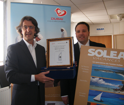 Pascal Maigniez, Directeur France-Benelux du Dubai DTCM et Guy Zekri, directeur de Soléa Vacances Pascal Maigniez, Directeur France-Benelux du Dubai DTCM et Guy Zekri, directeur de Soléa Vacances