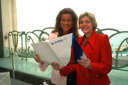 Béatrice Rotalier, directrice commerciale Delta Air Lines France (dte) et Isabelle Gainche, directrice commerciale Concorde Palais de la Méditerranée Béatrice Rotalier, directrice commerciale Delta Air Lines France (dte) et Isabelle Gainche, directrice commerciale Concorde Palais de la Méditerranée