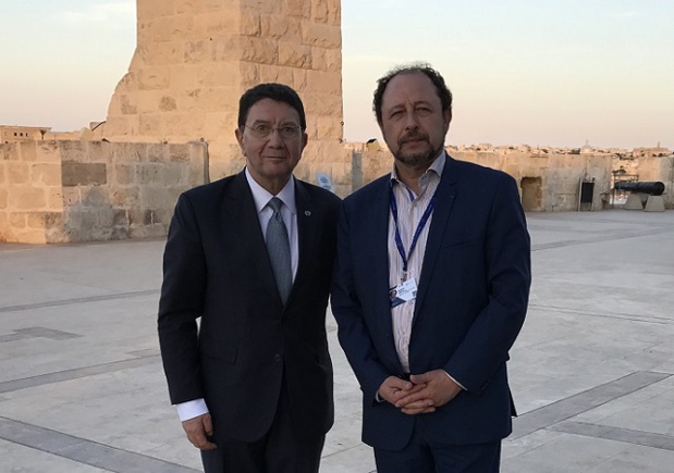 Taleb RIFAI et Philippe FRANCOIS, à La Valette, le 24 mai 2017 - Photo : FTC Taleb RIFAI et Philippe FRANCOIS, à La Valette, le 24 mai 2017 - Photo : FTC