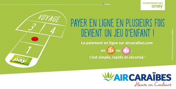 Air Caraïbes lance le paiement en 3 ou 4 fois