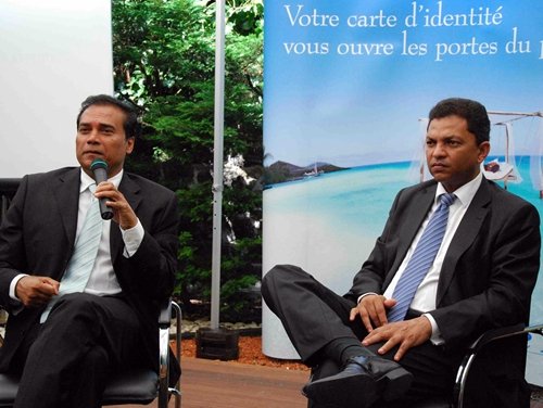 Karl Mootoosamy et Robert Desvaux, respectivement Président et Directeur de l’Autorité de promotion du tourisme mauricien