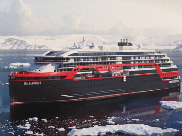 Avec le MS Roald Amundsen, Hurtigruten renforcera son offre de croisières d'expéditions sur l'Antarctique © DR Hurtigruten Avec le MS Roald Amundsen, Hurtigruten renforcera son offre de croisières d'expéditions sur l'Antarctique © DR Hurtigruten