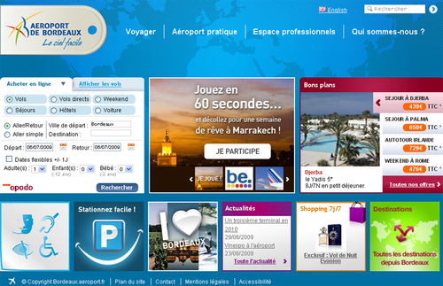 Internet : l'aéroport de Bordeaux mise sur les bon plans et la vente en ligne