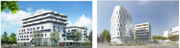Les deux résidences franchisées de Citadines ouvriront à Strasbourg (à gauche) et à Nantes en 2019 - Photo : The Ascott Limited