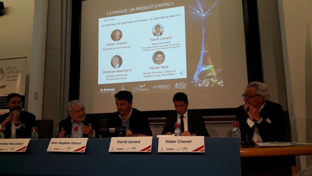 Autour du journaliste J.B. Giraud animateur du colloque, Edward Arkwright directeur général du groupe ADP, Julien Nicolas directeur France de Voyages-sncf.com, Christian Mantéi  directeur général d’Atout France et Frédéric Pierret ancien directeur exécutif de l’OMT et directeur général  de l’Alliance 46.2. MS. Autour du journaliste J.B. Giraud animateur du colloque, Edward Arkwright directeur général du groupe ADP, Julien Nicolas directeur France de Voyages-sncf.com, Christian Mantéi  directeur général d’Atout France et Frédéric Pierret ancien directeur exécutif de l’OMT et directeur général  de l’Alliance 46.2. MS.