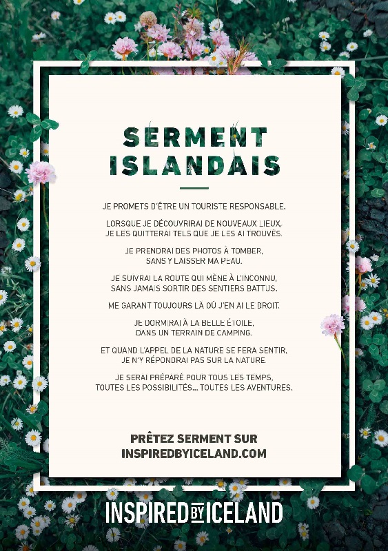 Le serment Islandais à l'attention des visiteurs - DR