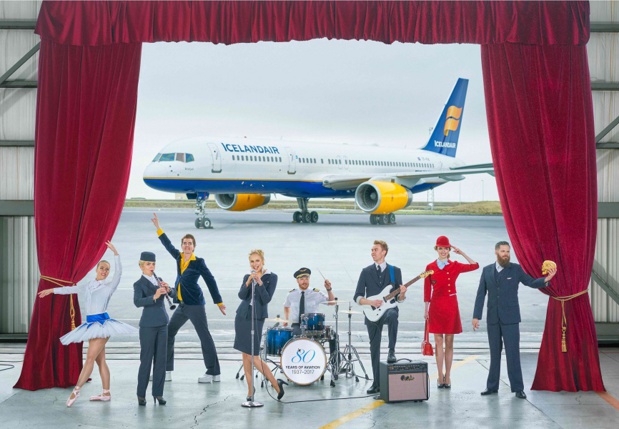 Les salariés d'Icelandair proposent des spectacles qu'ils ont eux-mêmes montés - Photo : Icelandair Les salariés d'Icelandair proposent des spectacles qu'ils ont eux-mêmes montés - Photo : Icelandair