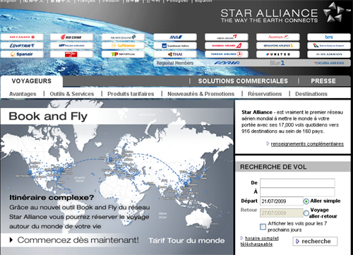 Tour du Monde : Star Alliance passe à la vente en ligne