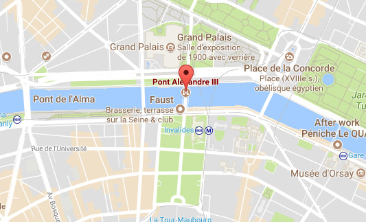 L'accident s'est produit sous le tunnel du Pont Alexandre III