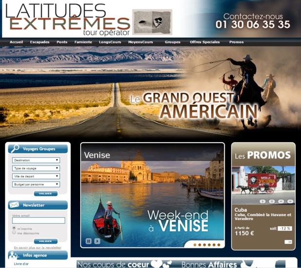 Le site Internet de Latitudes Extrêmes - DR Le site Internet de Latitudes Extrêmes - DR