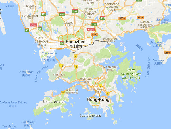 Le Président chinois est actuellement en visite à Hong Kong - DR : Google Maps