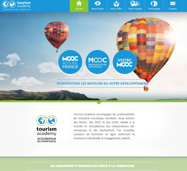 Le site Tourism Academy - DR